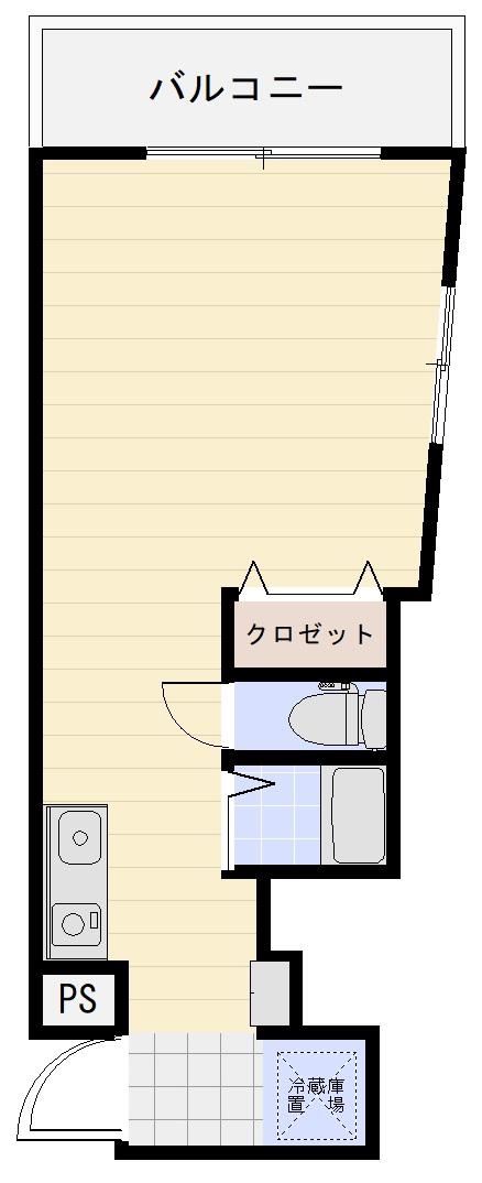 ヴェルアズール(ワンルーム/9階)の間取り写真