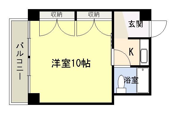 UMKビル(1K/4階)の間取り写真