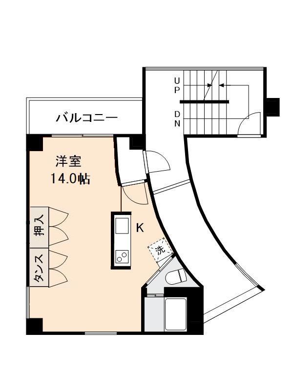 TWINS(ワンルーム/3階)の間取り写真