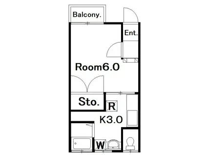 MIYOSHIハイツ(1K/1階)の間取り写真