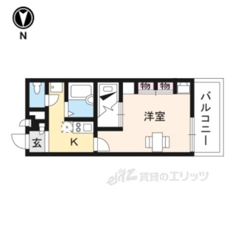レオパレス幸甚(1K/1階)の間取り写真