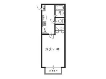 エトランスAISE(1K/2階)の間取り写真