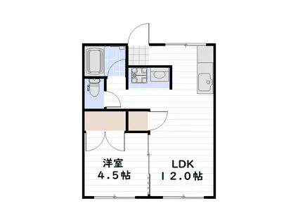 サクラコーポ(1LDK/2階)の間取り写真