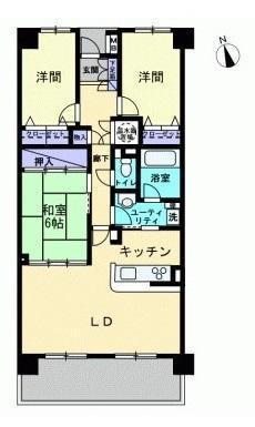 NCRE東山崎(3LDK/4階)の間取り写真