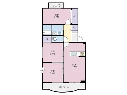 グランジェ(3LDK/2階)の間取り写真