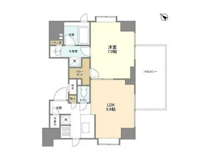 リバーレ月島(1LDK/8階)の間取り写真
