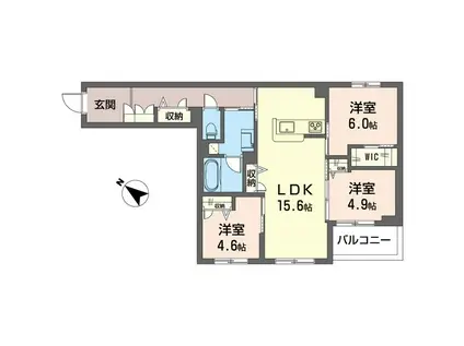 ステラスクネ(3LDK/2階)の間取り写真