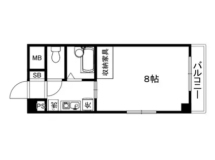DS工大前(1K/6階)の間取り写真