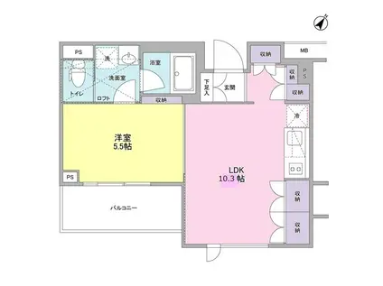 スタイリオ中延IIウエスト(1LDK/1階)の間取り写真