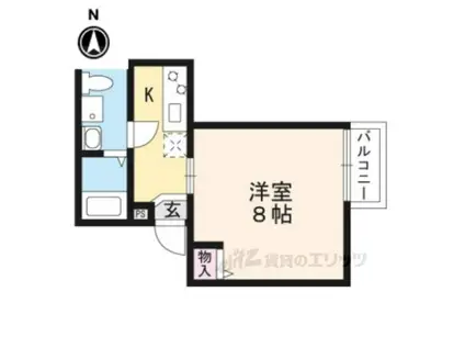 プレミアム四条大宮(1K/1階)の間取り写真