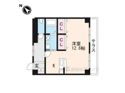 アーク280(ワンルーム/1階)の間取り写真