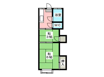 ローク目白台(2K/1階)の間取り写真