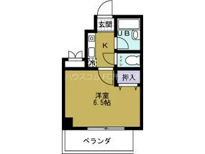 ロータリー三先(1K/4階)の間取り写真