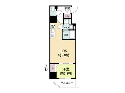 セレニテ心斎橋グランデ(1LDK/8階)の間取り写真