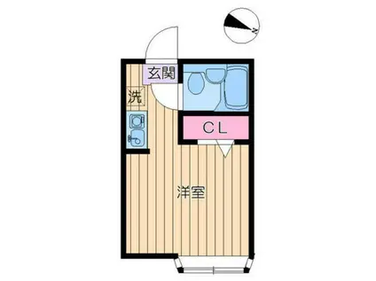 リバーサイド亀有(ワンルーム/2階)の間取り写真