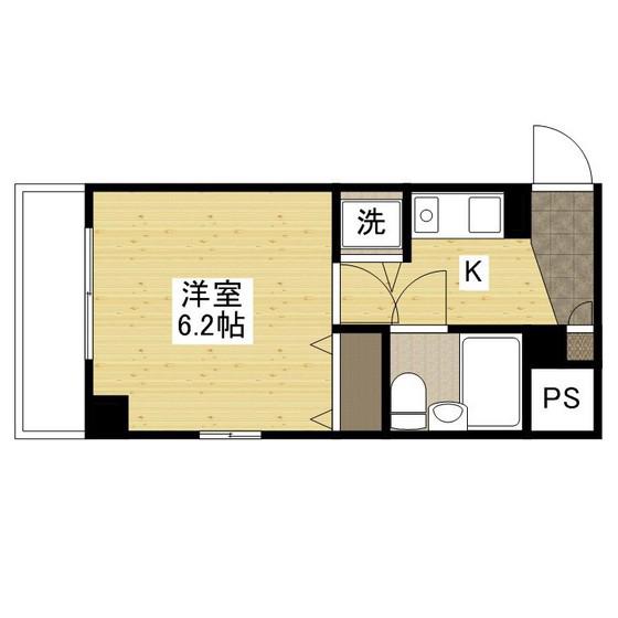 K・アルカディア(1K/3階)の間取り写真