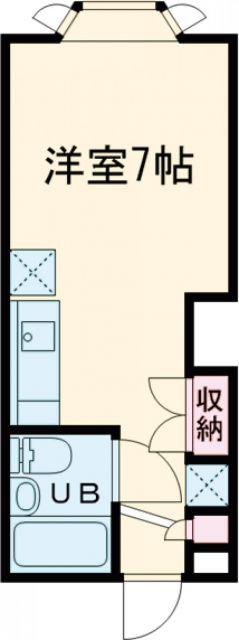 美原マンション(ワンルーム/2階)の間取り写真