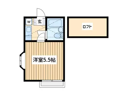 ララ相模原ナンバー4(1K/2階)の間取り写真