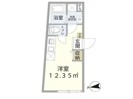 SLB西新井(ワンルーム/1階)の間取り写真