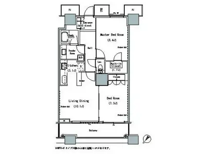 ザ 東京タワーズ ミッドタワー(2LDK/26階)の間取り写真