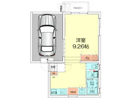 TECHNO-TERRASSE 北綾瀬(ワンルーム/1階)の間取り写真