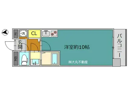 エバー綾瀬II(ワンルーム/4階)の間取り写真