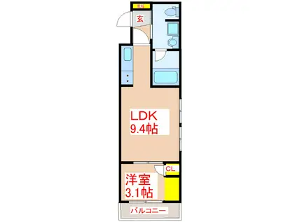 SEPLUS西千石(1LDK/3階)の間取り写真
