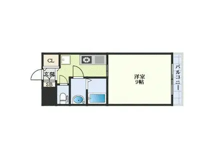 翔阿園マンション(1K/4階)の間取り写真