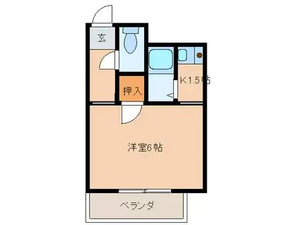 フォトリエ モリ(1K/3階)の間取り写真