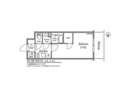 エスリード金山エクセア(1K/5階)の間取り写真