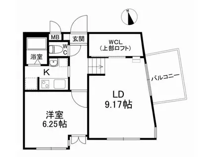 アズ中野レジデンス(1LDK/4階)の間取り写真