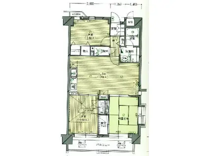 朝日プラザ紺屋町(3LDK/7階)の間取り写真
