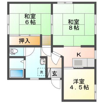 グリーンパーク諏訪(3K/1階)の間取り写真