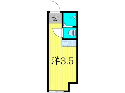 ルンルンPART3(ワンルーム/2階)の間取り写真