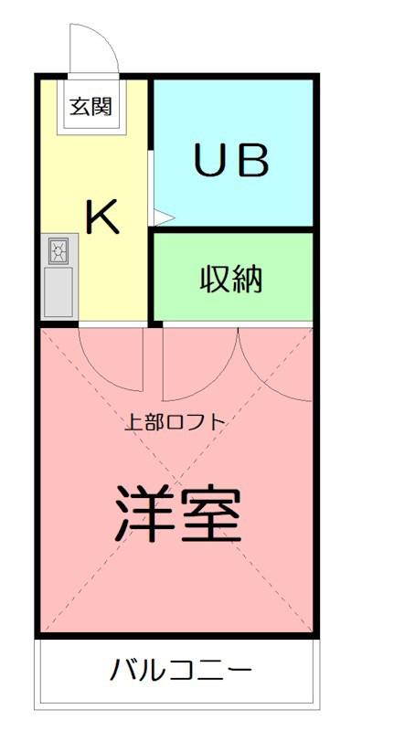 ファーストパレス(1K/2階)の間取り写真