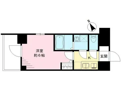 エスリード神戸ハーバークロス(1K/12階)の間取り写真