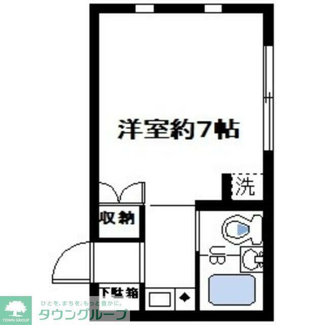 アーバンハイツ(ワンルーム/1階)の間取り写真