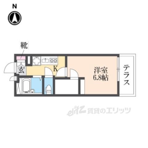 レオパレス妙楽(1K/2階)の間取り写真