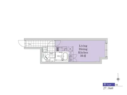 EXAM新中野II(ワンルーム/1階)の間取り写真