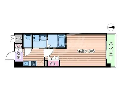 アスリート江坂II番館(1K/5階)の間取り写真