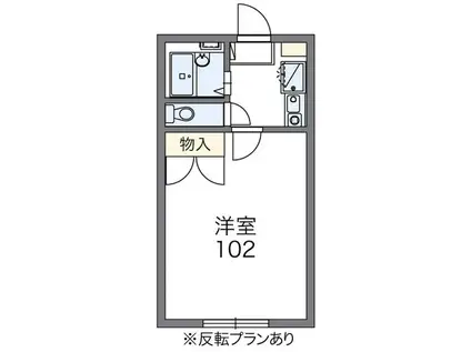 レオパレスサンガ(1K/1階)の間取り写真