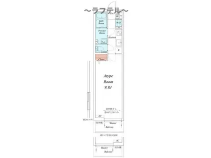 リブリ・所沢旭町(1K/1階)の間取り写真