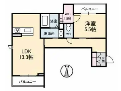 シャーメゾン パン トロワ(1LDK/3階)の間取り写真