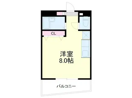 ESPOIR板屋(ワンルーム/4階)の間取り写真