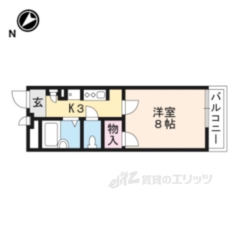 レオパレスルーチェ笠山(1K/2階)の間取り写真
