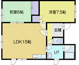 なかよしハイツII(2LDK/1階)の間取り写真