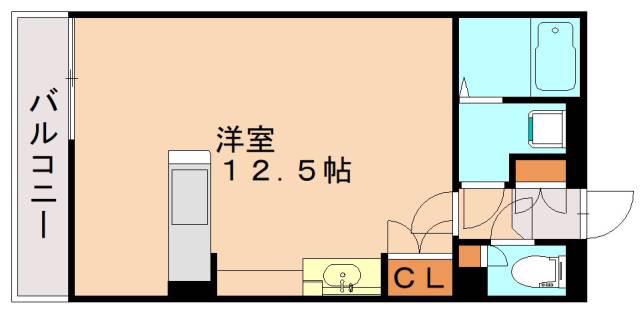 レオネクストフロレゾン中央(ワンルーム/2階)の間取り写真