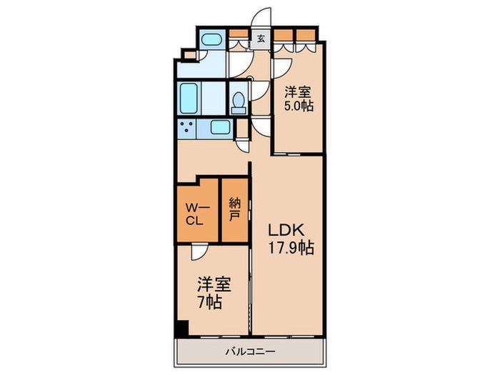 ザケンジントンレンジデンスときわ台(2LDK/4階)の間取り写真