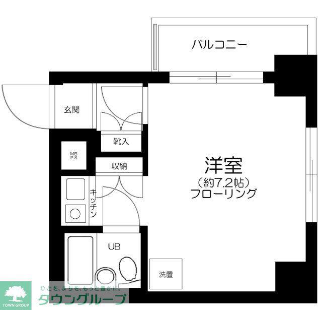 ライオンズマンション三鷹さくら通(ワンルーム/6階)の間取り写真