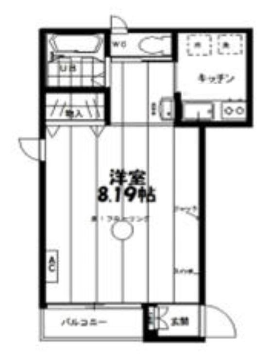 M-FLAT(1K/1階)の間取り写真